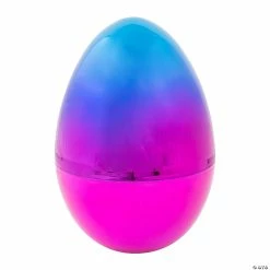 Promo 🔔 11" Fillable Two-Tone Metallic Plastic Easter Egg - 1 Pc. 🎁