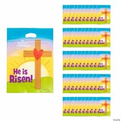 Best Pirce 💯 12 1/2" x 17" Large Plastic Religious Easter Goody Bags - 50 Pc. 😍