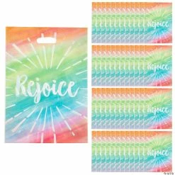 Hot Sale ๐ 12" x 17" Bulk Large Rejoice Plastic Goody Bags - 50 Pc. ๐