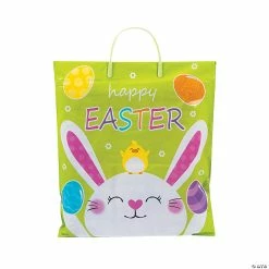 Wholesale 🤩 14" x 16" Large Easter Egg Hunt Plastic Bags - 12 Pc. ⌛
