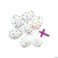 Brand new ⌛ 2 1/2" Bright Cross-Filled Plastic Easter Eggs - 24 Pc. 🎁