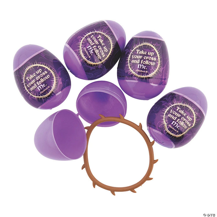 Top 10 🎁 2 1/2" Crown of Thorns Bracelet-Filled Plastic Easter Eggs - 24 Pc. 🤩 1 Top 10 🎁 2 1/2" Crown of Thorns Bracelet-Filled Plastic Easter Eggs - 24 Pc. 🤩