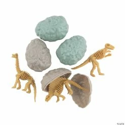 Coupon 🎁 2 1/2" Dinosaur Fossil Toy-Filled Plastic Easter Eggs - 12 Pc. ⭐