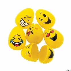 Buy 👍 2 1/2" Emoji Plastic Easter Eggs - 48 Pc. ⌛