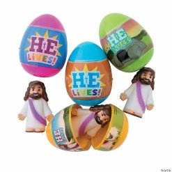 Outlet 👏 2 1/2" He is Risen Toy-Filled Plastic Easter Eggs - 12 Pc. 😍