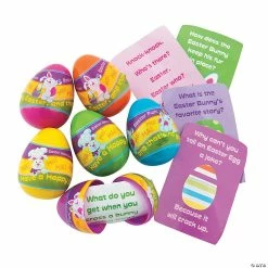 Budget 😀 2 1/2" Joke-Filled Plastic Easter Eggs - 12 Pc. 😉