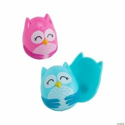 Best Sale ⌛ 2 1/2" Owl-Shaped Plastic Easter Eggs - 12 Pc. 🎁