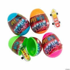 Outlet 🌟 2 1/2" Roll with Jesus Skateboard-Filled Plastic Easter Eggs - 24 Pc. 🎁