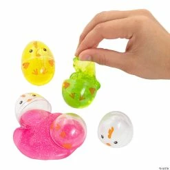 Brand new 🎁 2 1/4" Easter Glitter Putty-Filled Eggs - 12 Pc. 🛒