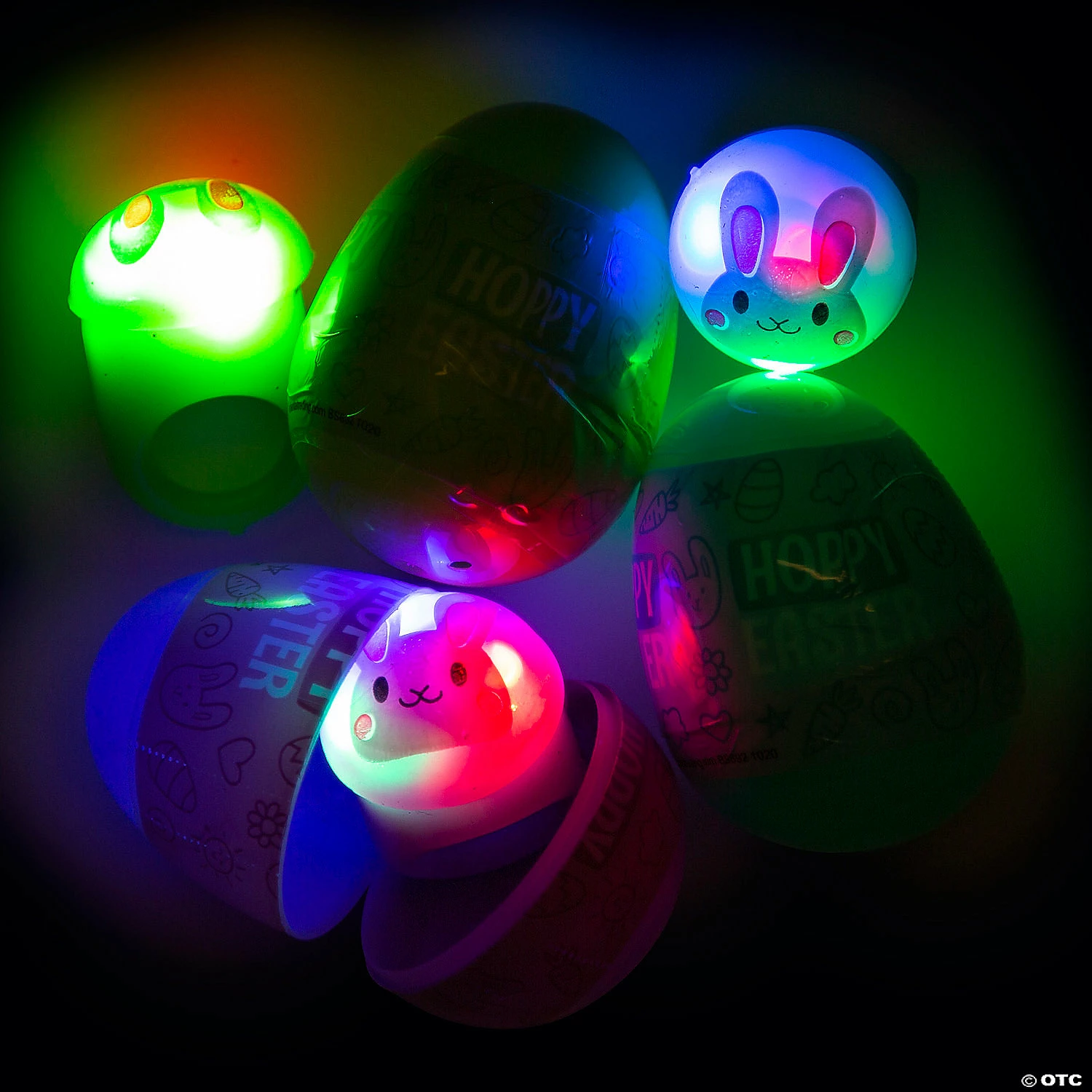 Outlet 👍 2 1/4" Light-Up Jewelry-Filled Plastic Easter Eggs - 12 Pc. 🔥 2 Outlet 👍 2 1/4" Light-Up Jewelry-Filled Plastic Easter Eggs - 12 Pc. 🔥 - Image 2