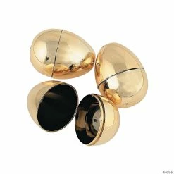 Top 10 💯 2 1/4" Metallic Golden Plastic Easter Eggs - 12 Pc. 🥰