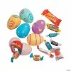 Cheapest ⌛ 2 1/4" Pastel Printed 🍬 Candy-Filled Plastic Easter Eggs - 24 Pc. 🔔