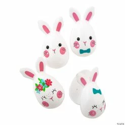 Buy 🔥 2 1/4" White Bunny Plastic Easter Eggs - 12 Pc. 😀