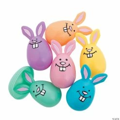 Best Pirce 🔥 3 1/2" Pastel Bunny Plastic Easter Eggs - 12 Pc. 💯