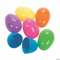 Discount 😍 3" Bright Plastic Easter Eggs - 12 Pc. 🔔