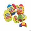 Cheap ❤️ 3" Built on Jesus Color Brick-Filled Plastic Easter Eggs - 12 Pc. 👏
