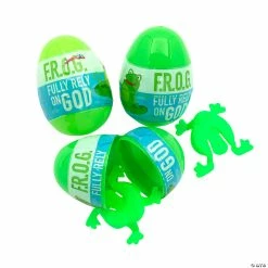 Cheapest ✔️ 3" Fully Rely on God Toy-Filled Plastic Easter Eggs - 12 Pc. 🌟