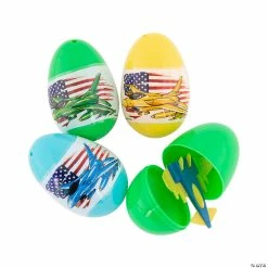 Cheapest ✨ 3" Military Toy-Filled Plastic Easter Eggs - 12 Pc. 🛒