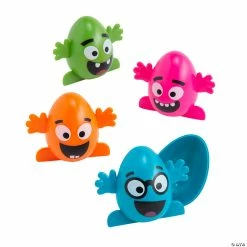 Promo 🥰 3" Smiling Head Plastic Easter Eggs – 12 Pc. 🥰