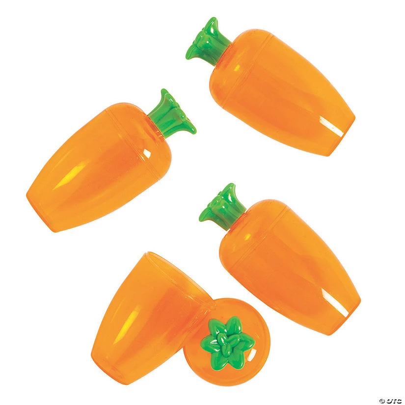 Promo 👍 4" Carrot Plastic Easter Eggs - 12 Pc. 🔔 1 Promo 👍 4" Carrot Plastic Easter Eggs - 12 Pc. 🔔