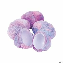 Outlet 🌟 5" Purple Plush Covered Plastic Easter Eggs - 6 Pc. 🎁