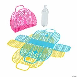 Budget 🛒 9 3/4" x 4 1/4" x 8 1/2" Medium Jelly Beach Plastic Tote Bags - 6 Pc. ⭐