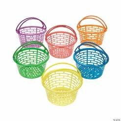 Cheapest 👏 Bright Round Easter Baskets - 12 Pc. 👏