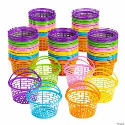 Top 10 ✨ Bulk Bright Round Easter Baskets - 72 Pc. 🎉