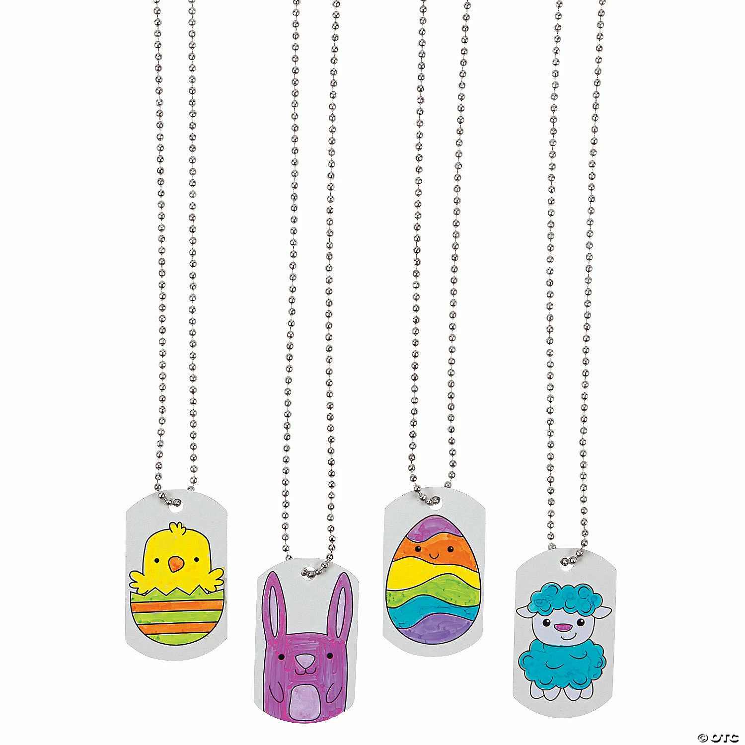Buy ⭐ Color Your Own Easter Character 🦮 Dog Tag Necklaces - 24 Pc. 😀 - Image 2