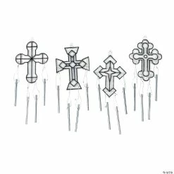 Promo 😀 Cross Suncatcher Wind Chimes - 12 Pc. 🎉