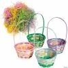 Outlet 🎁 Easter Bamboo Baskets with Grass Kit for 12 🌟