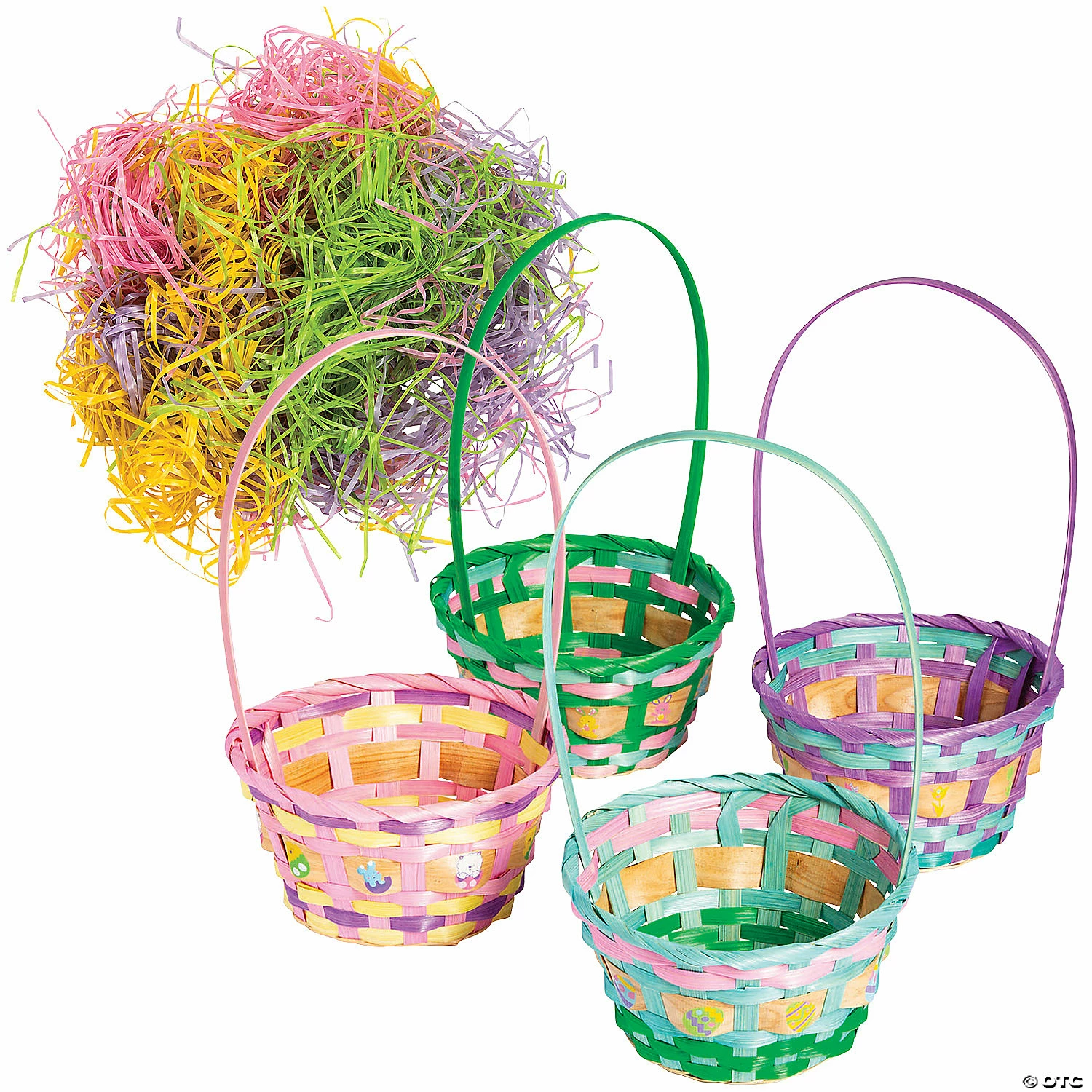 Outlet ๐ Easter Bamboo Baskets with Grass Kit for 12 ๐ 1 Outlet ๐ Easter Bamboo Baskets with Grass Kit for 12 ๐