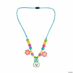 Coupon ⌛ Easter Bunny Necklace Craft Kit - Makes 12 👍