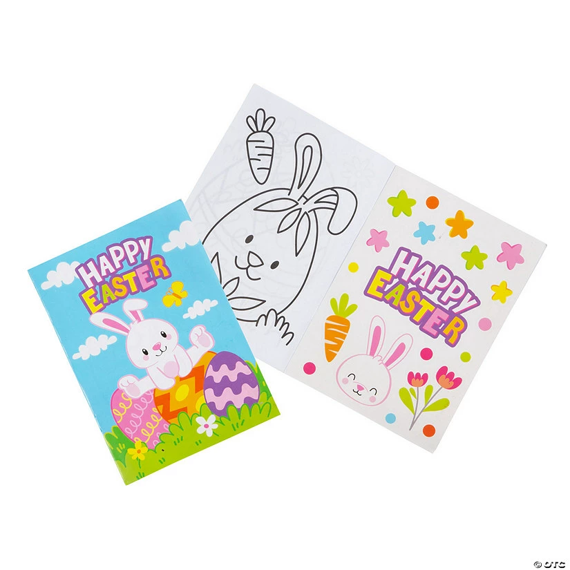 New ⌛ Easter Coloring Books with Sticker Sheets - 24 Pc. ❤️ 1 New ⌛ Easter Coloring Books with Sticker Sheets - 24 Pc. ❤️