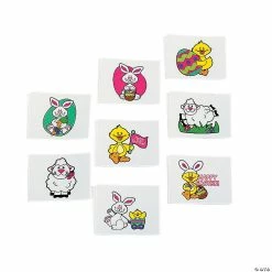 New 🎉 Easter Temporary Tattoos - 72 Pc. ✨