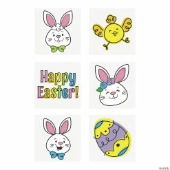 Cheap 🤩 Happy Easter Temporary Tattoos - 72 Pc. ⌛