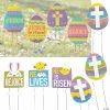 Coupon 🎉 He Lives Easter Yard Sign Kit – 10 Pc. ⌛