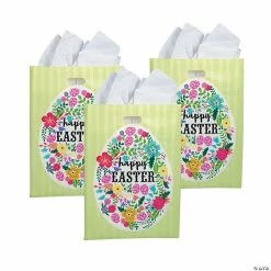 Promo 🔔 Large Easter Plastic Goody Bags - 50 Pc. ⭐
