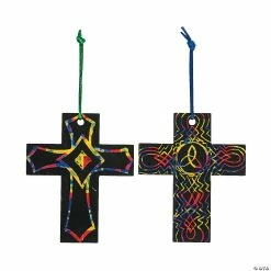 Best Sale ๐ Magic Color Scratch Cross Ornaments - 24 Pc. ๐