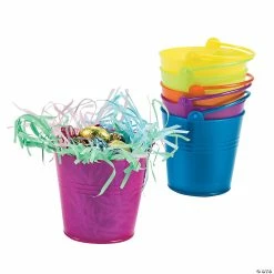 Cheapest 😍 Mini Colored Favor Pails - 12 Pc. 👍 -Easter Sales Store mini colored favor pails 12 pc 12 308 a02