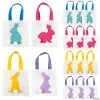 Flash Sale ✔️ Mini Easter Bunny Silhouette Nonwoven Tote Bags -12 Pc. 🤩