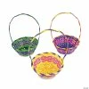Best Sale 🥰 Multicolor Round Bamboo Easter Baskets - 12 Pc. 🎉
