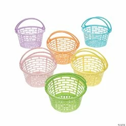 Deals ๐ Pastel Round Easter Baskets - 12 Pc. ๐