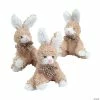 Best Sale 🎁 Scruffy Brown Stuffed Bunnies with Gingham Bow - 12 Pc. ⭐