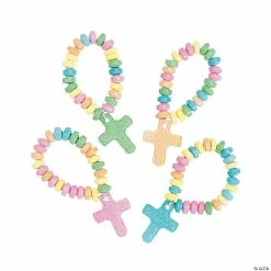 Outlet 🧨 Stretchable Hard 🍬 Candy Cross Bracelets - 12 Pc. ✨