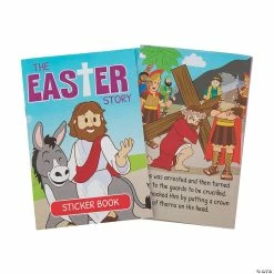 Cheap ❤️ The Easter Story Sticker Books - 12 Pc. 🎁